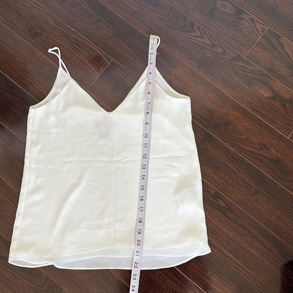 H&M Lined Cream V-Neck Camisole with Spaghetti Straps Sz 0 - Picture 3 of 7